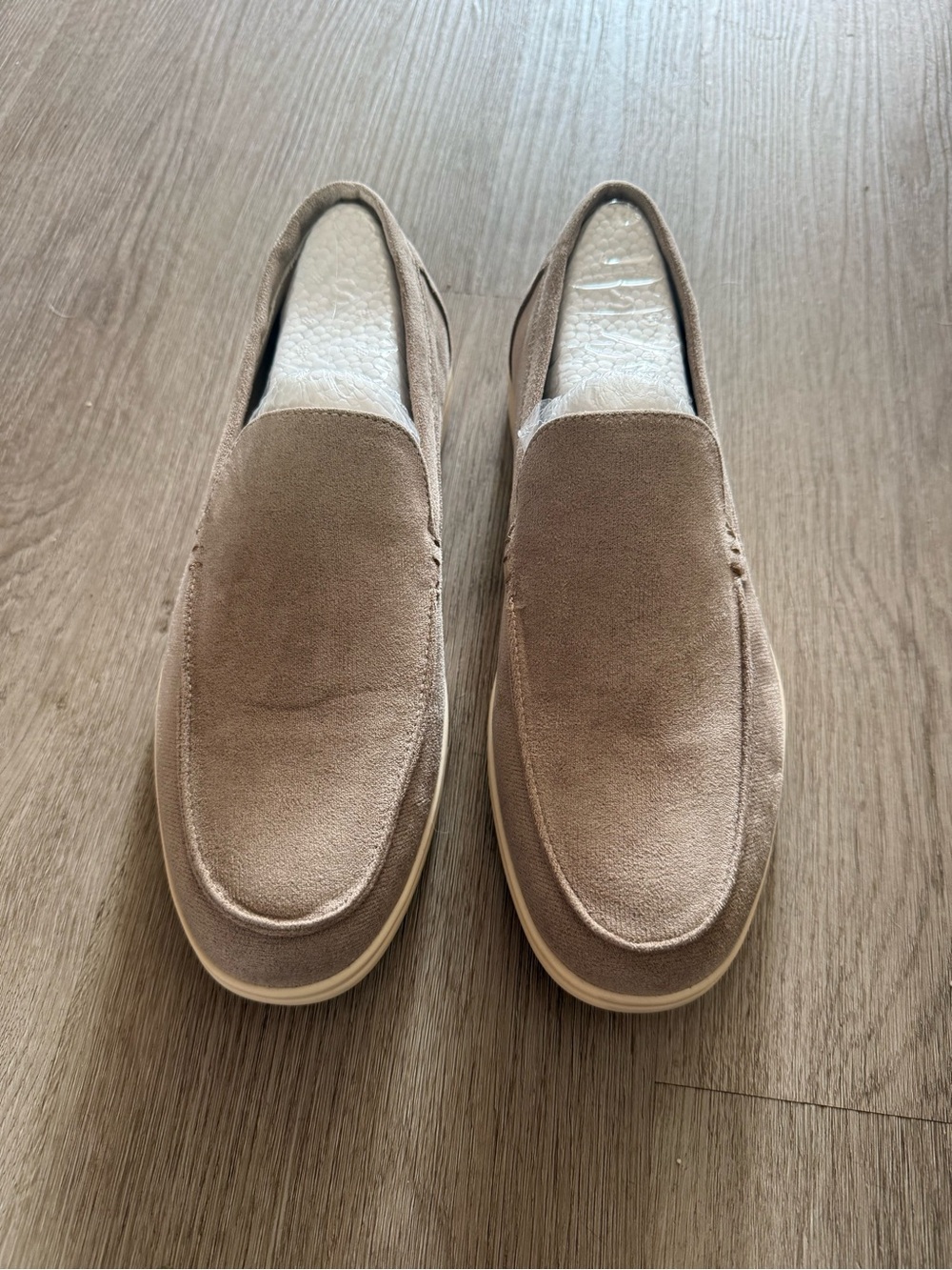 Old Money - Men's Suede Slip-On Loafers in Taupe
